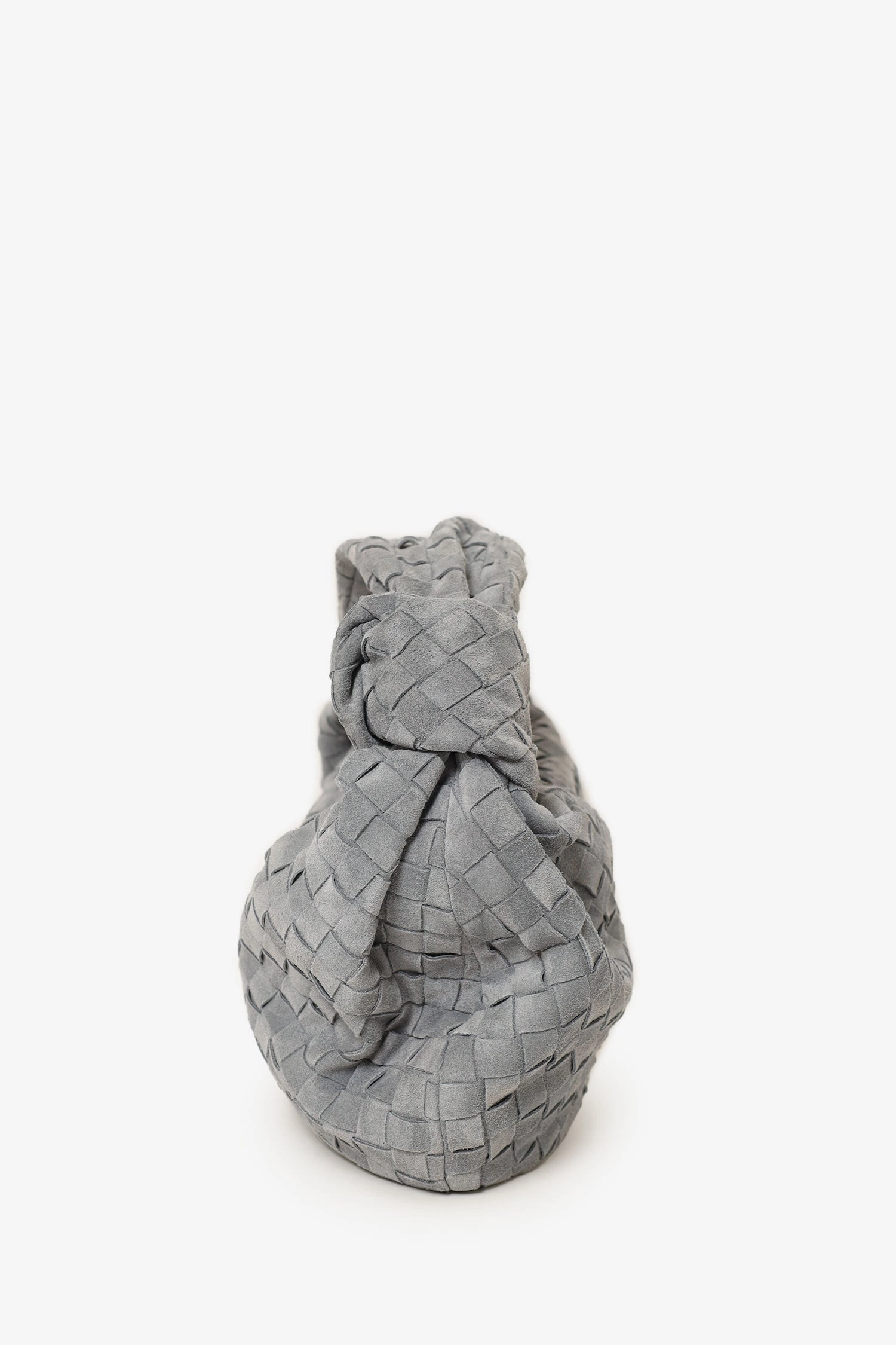 Bottega Veneta Grey Suede Intrecciato Leather Teen Jodie