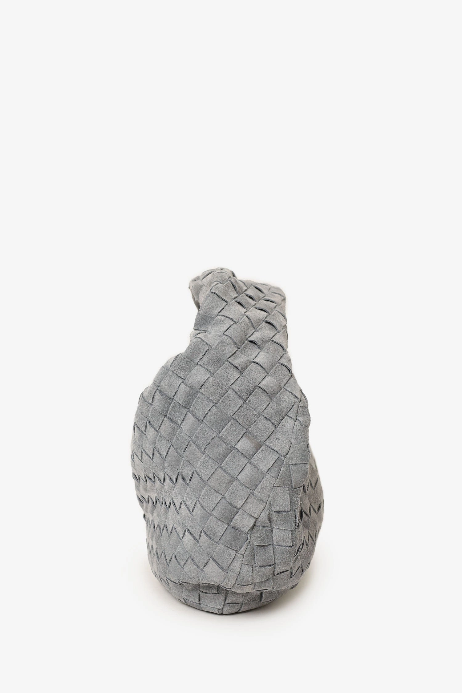 Bottega Veneta Grey Suede Intrecciato Leather Teen Jodie