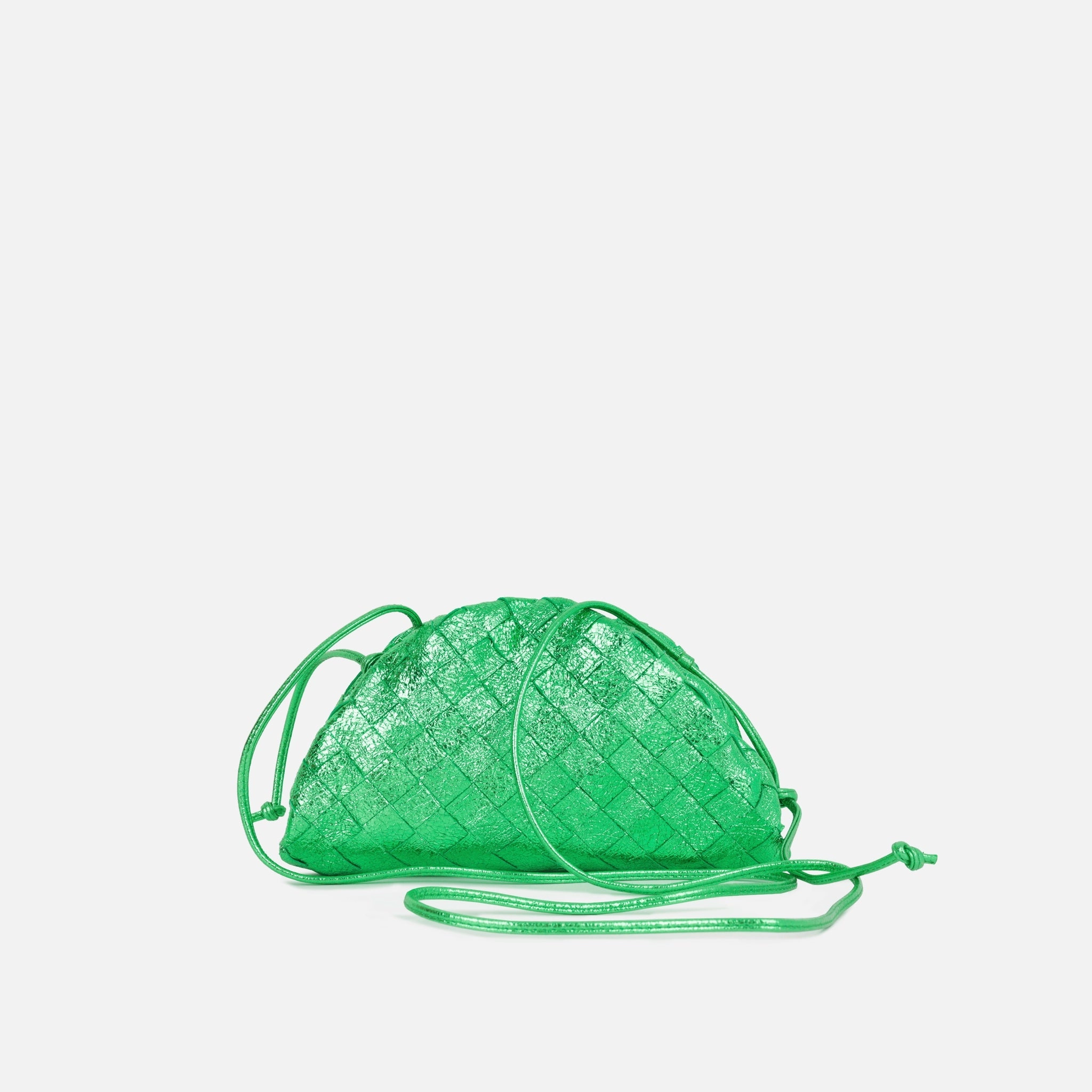 Bottega Veneta Mini Pouch - Metallic Green Crush