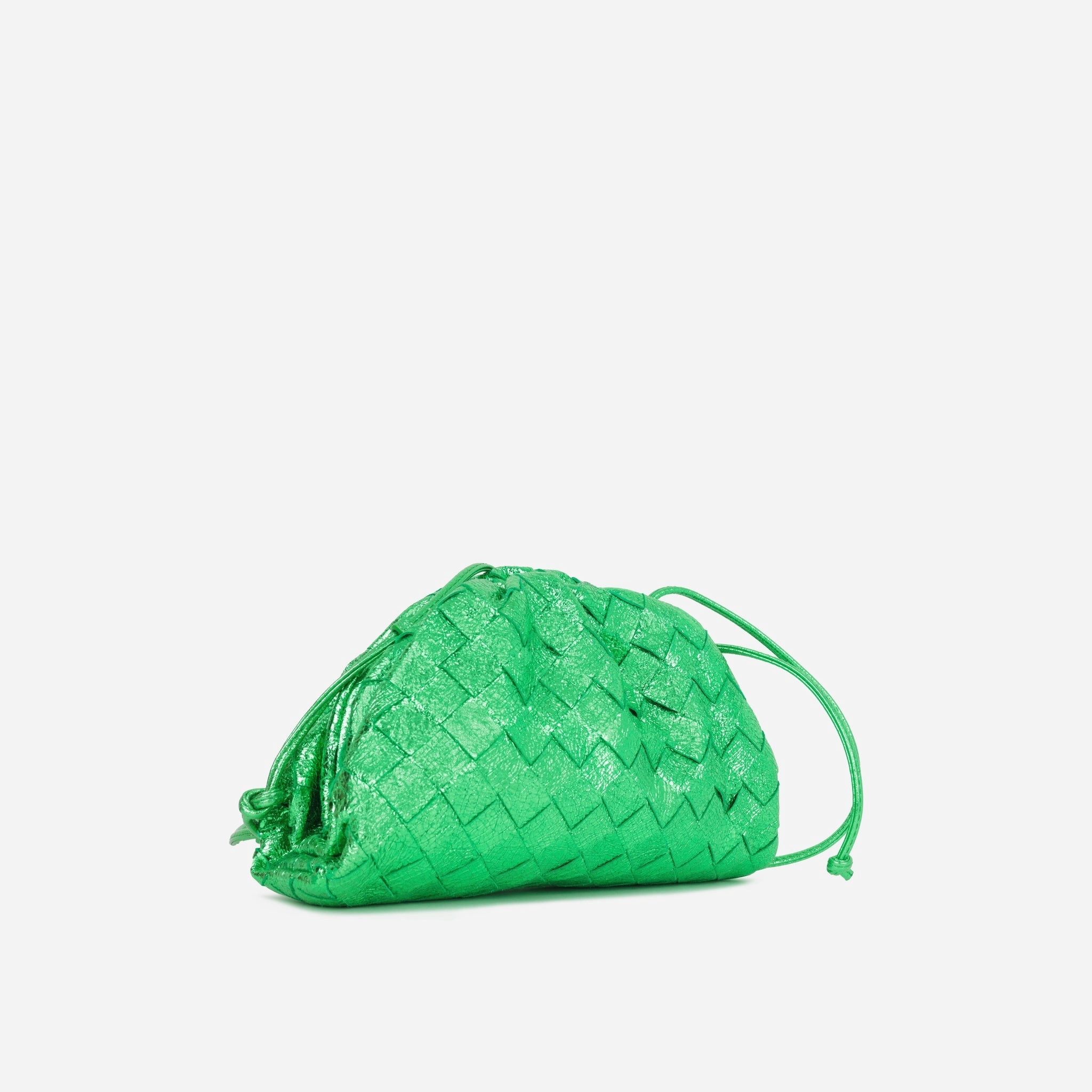 Bottega Veneta Mini Pouch - Metallic Green Crush