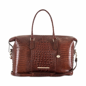 Brahmin Duxbury Leather Travel Weekender Pecan Melbourne