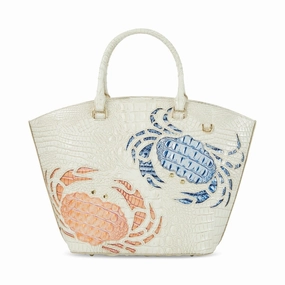 Brahmin Jeanne Leather Tote Coconut Milk Gulfstream