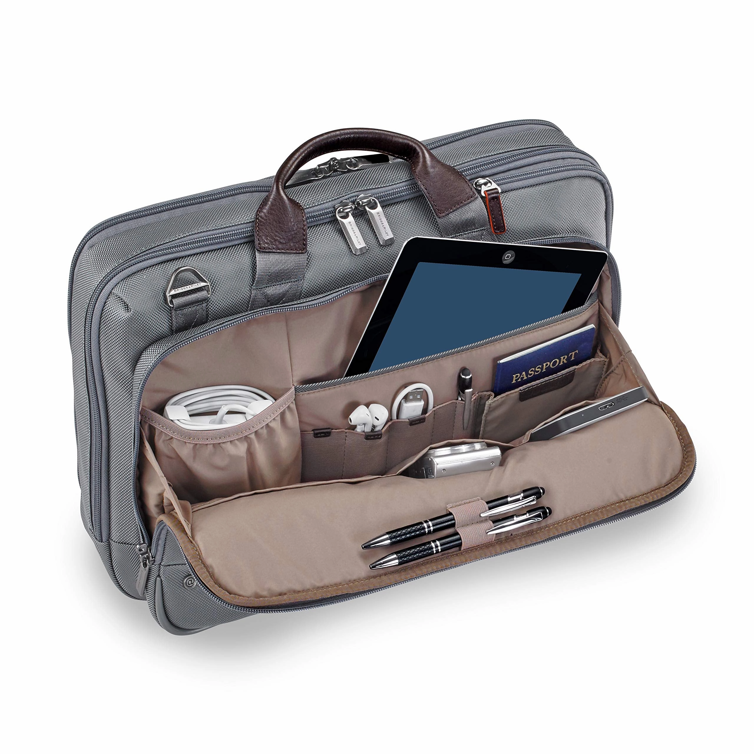 Briggs & Riley @work Leather Accent Medium Brief