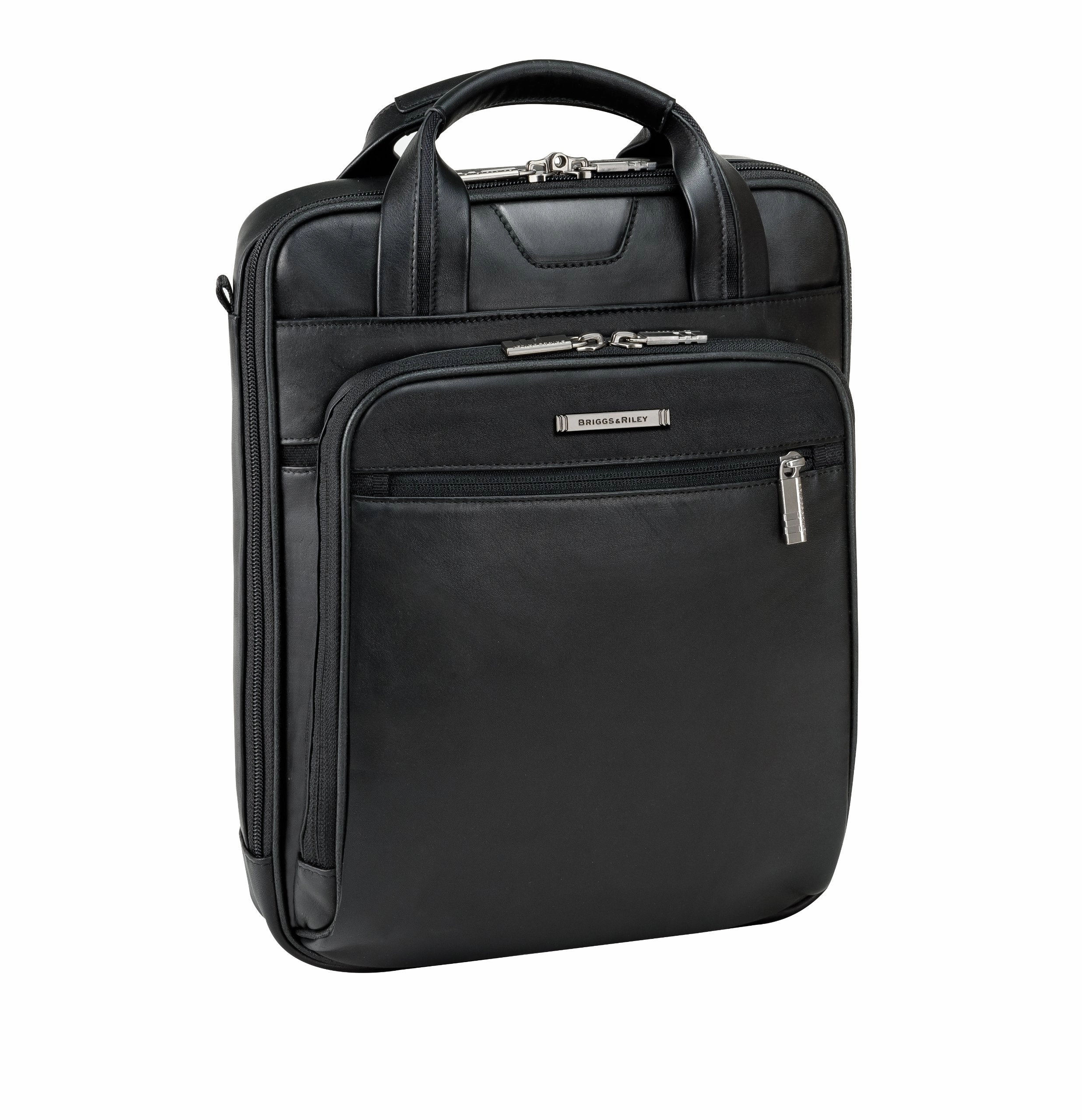 Briggs & Riley @work Small Slim Vertical Leather Brief