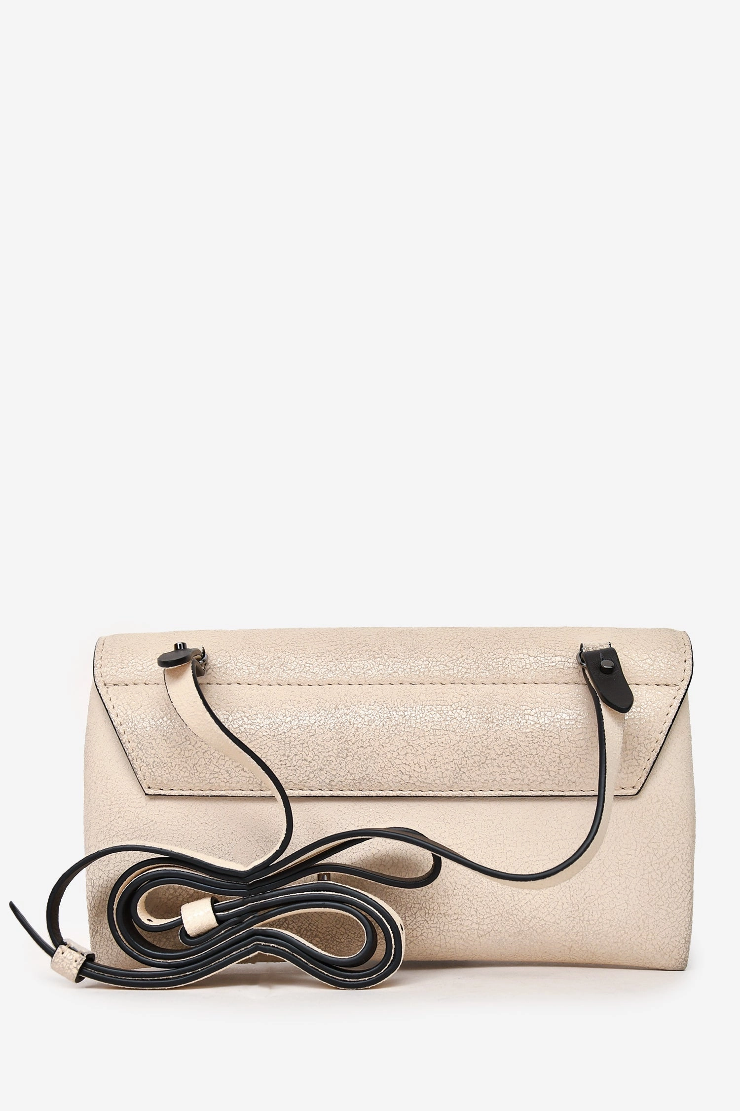 Brunello Cucinelli Cream Suede Beaded Flap Crossbody