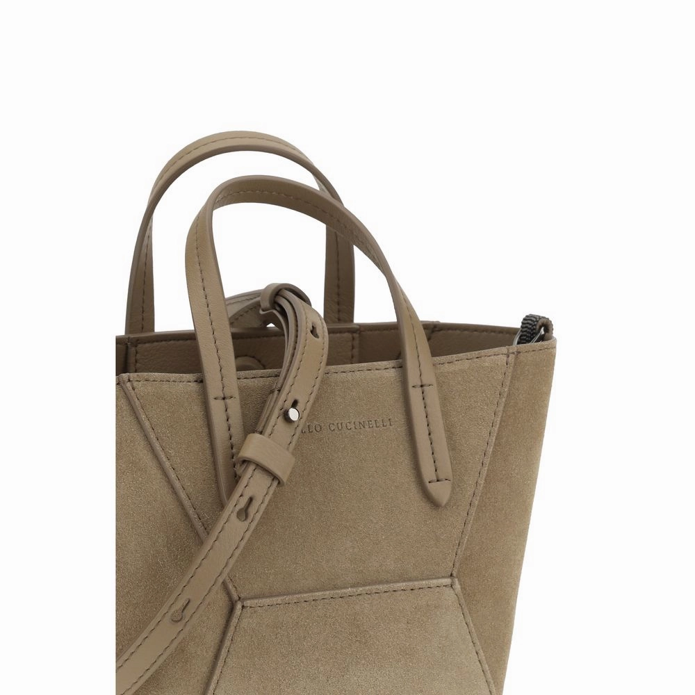 Brunello Cucinelli Suede Shoulder Bag