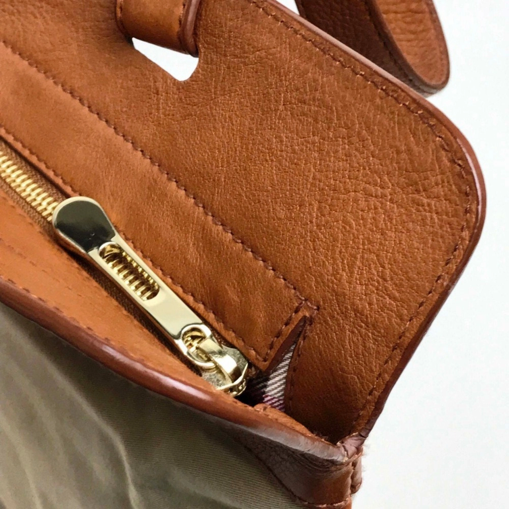 Burberry   Canvas Leather Tote Bag (Pre-Owned)