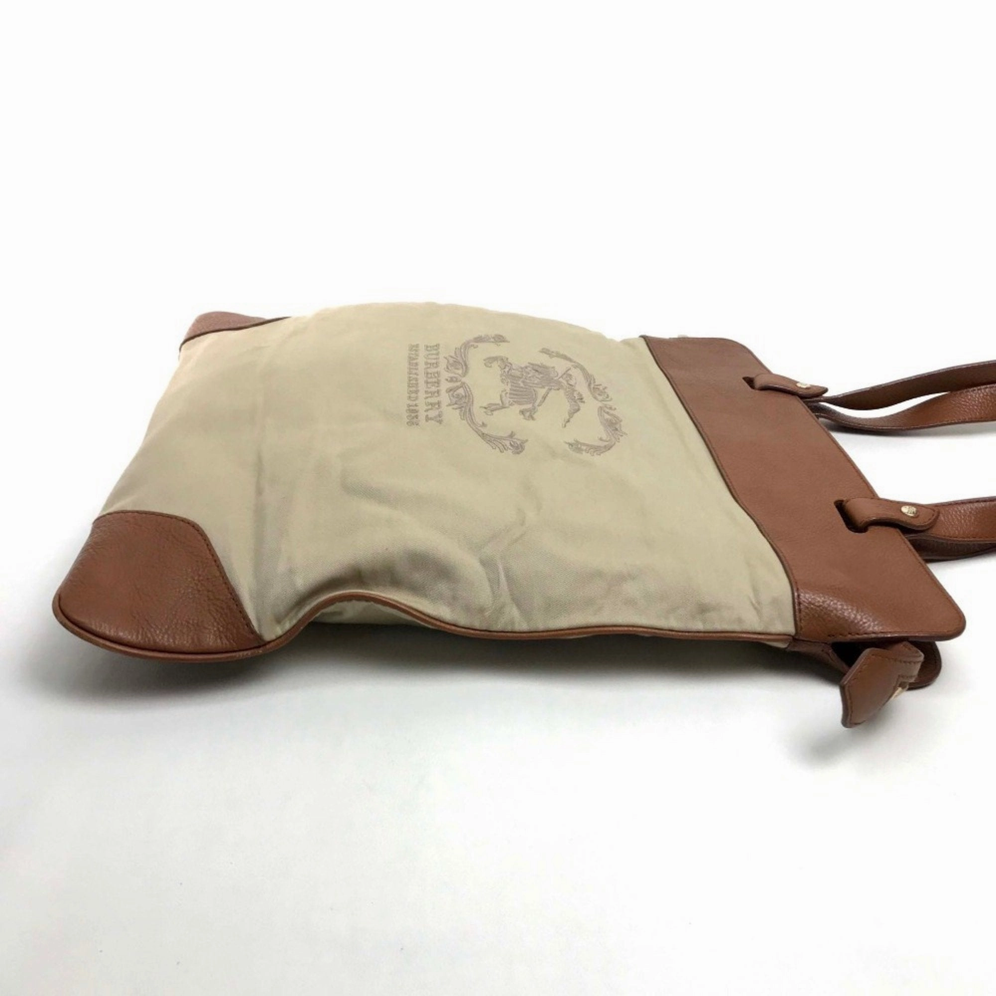 Burberry   Canvas Leather Tote Bag (Pre-Owned)