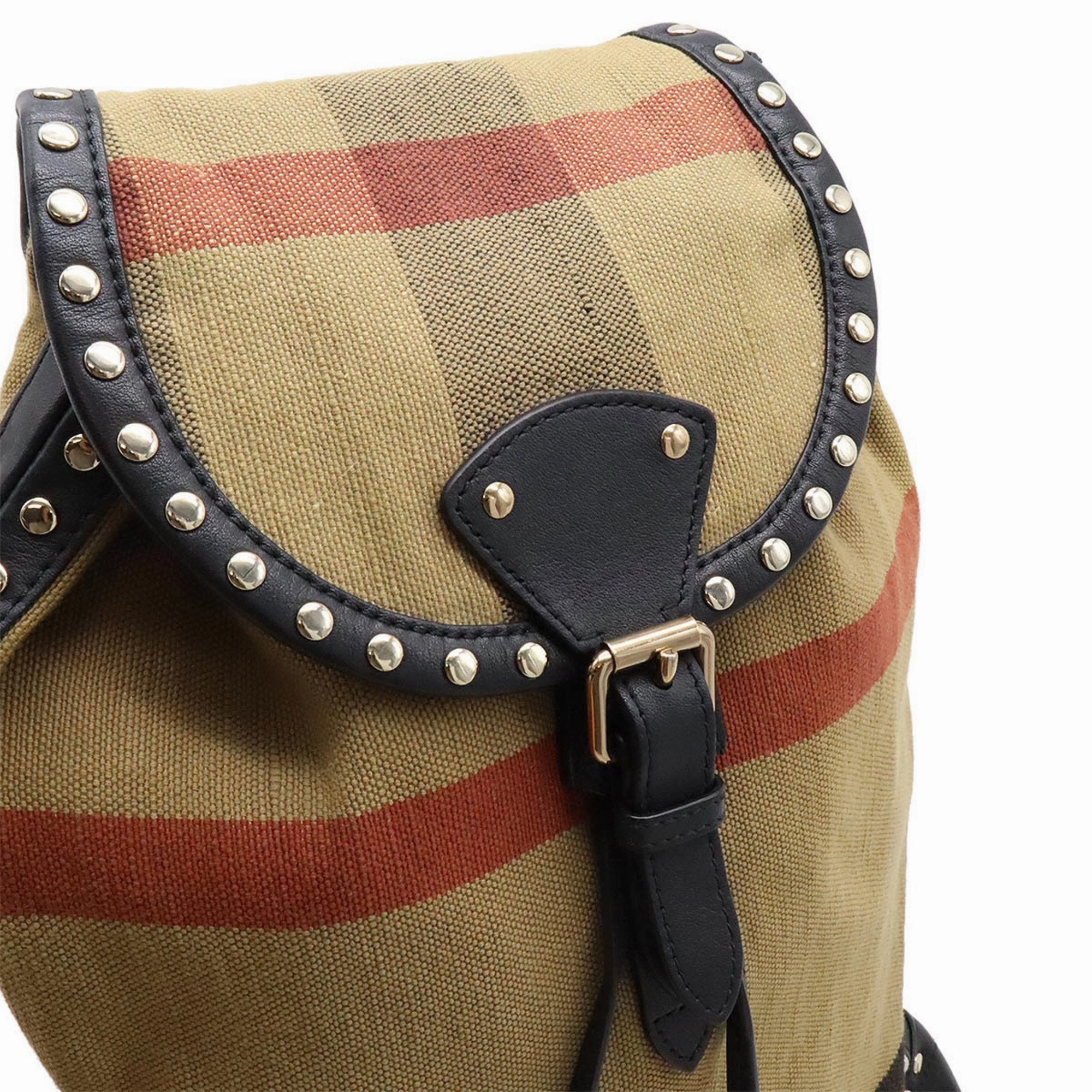 Burberry   Color Canvas Leather Backpack (Pre-Owned)