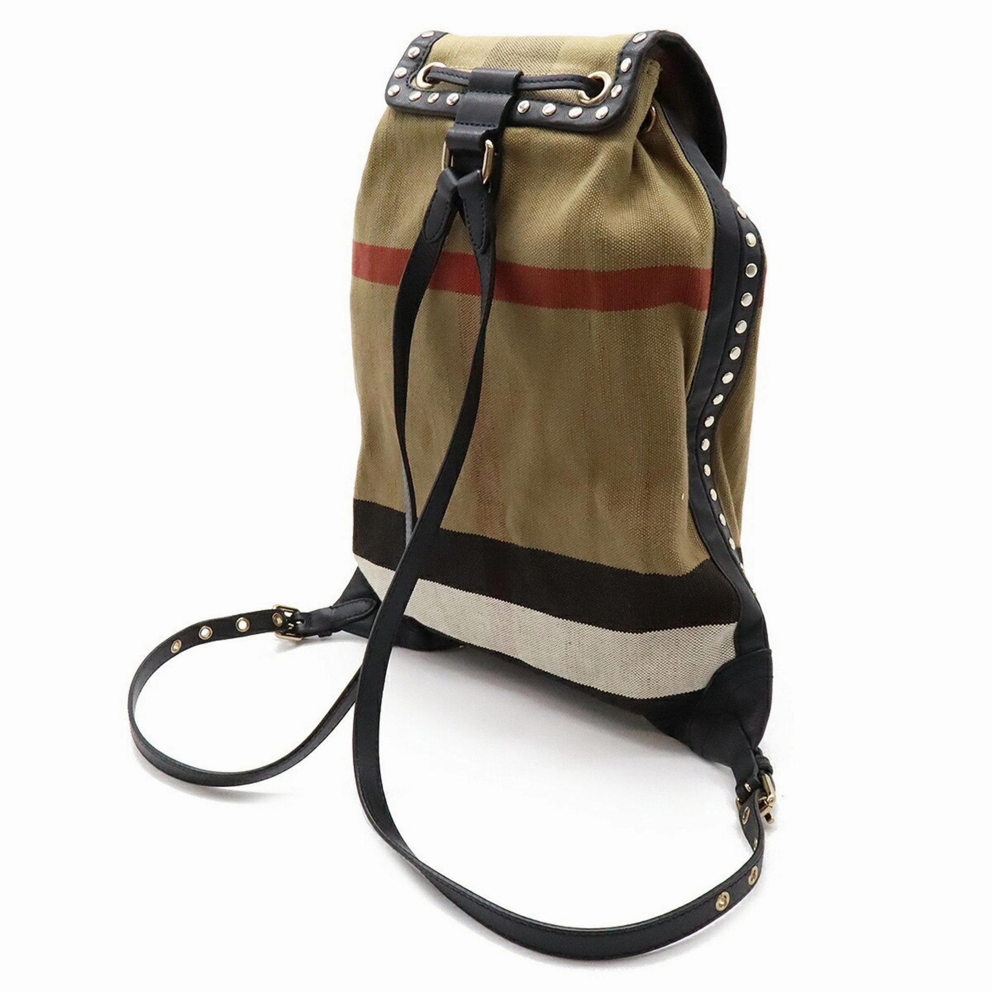 Burberry   Color Canvas Leather Backpack (Pre-Owned)