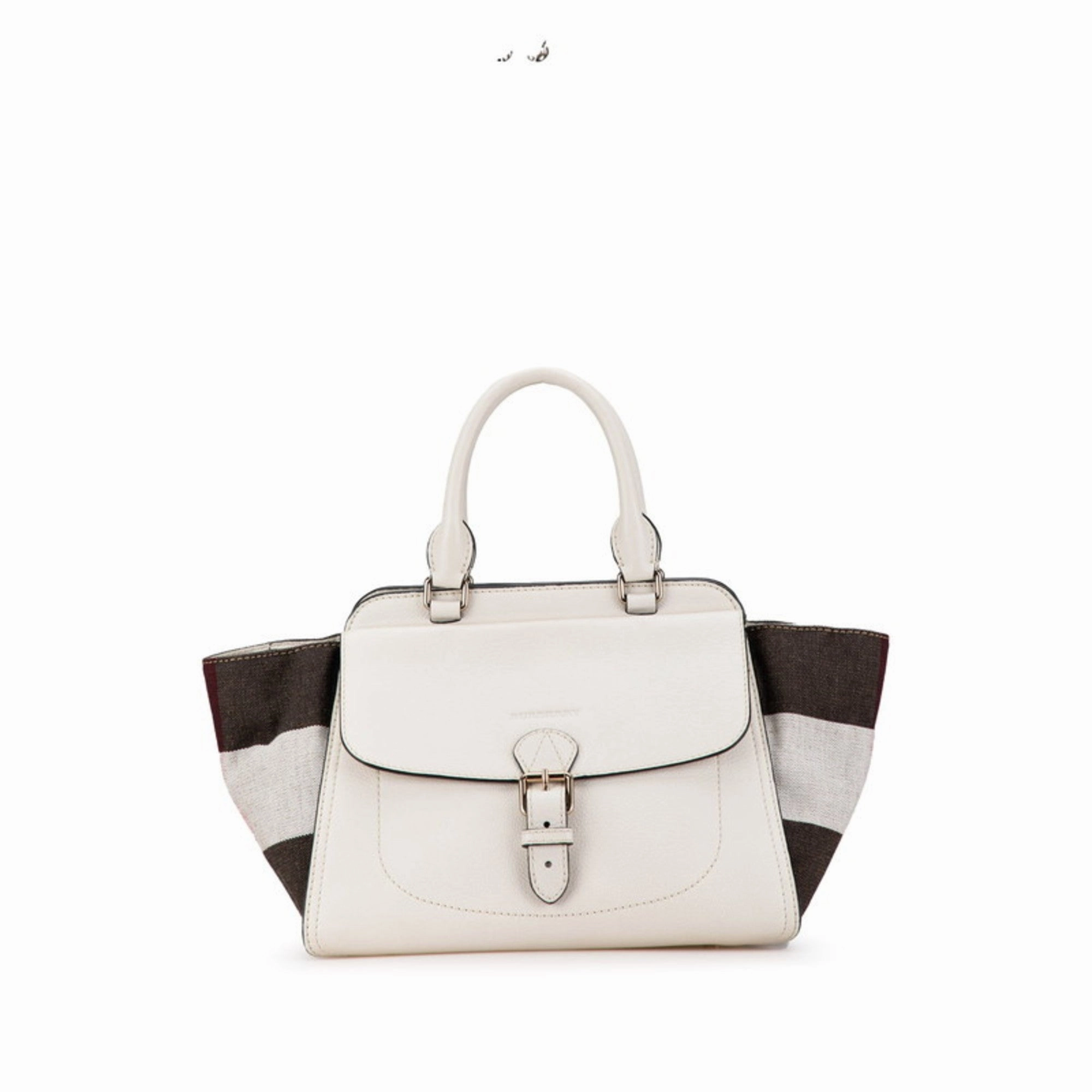 Burberry   Color  Leather Canvas Handbag Tote Bag (Pre-Owned)