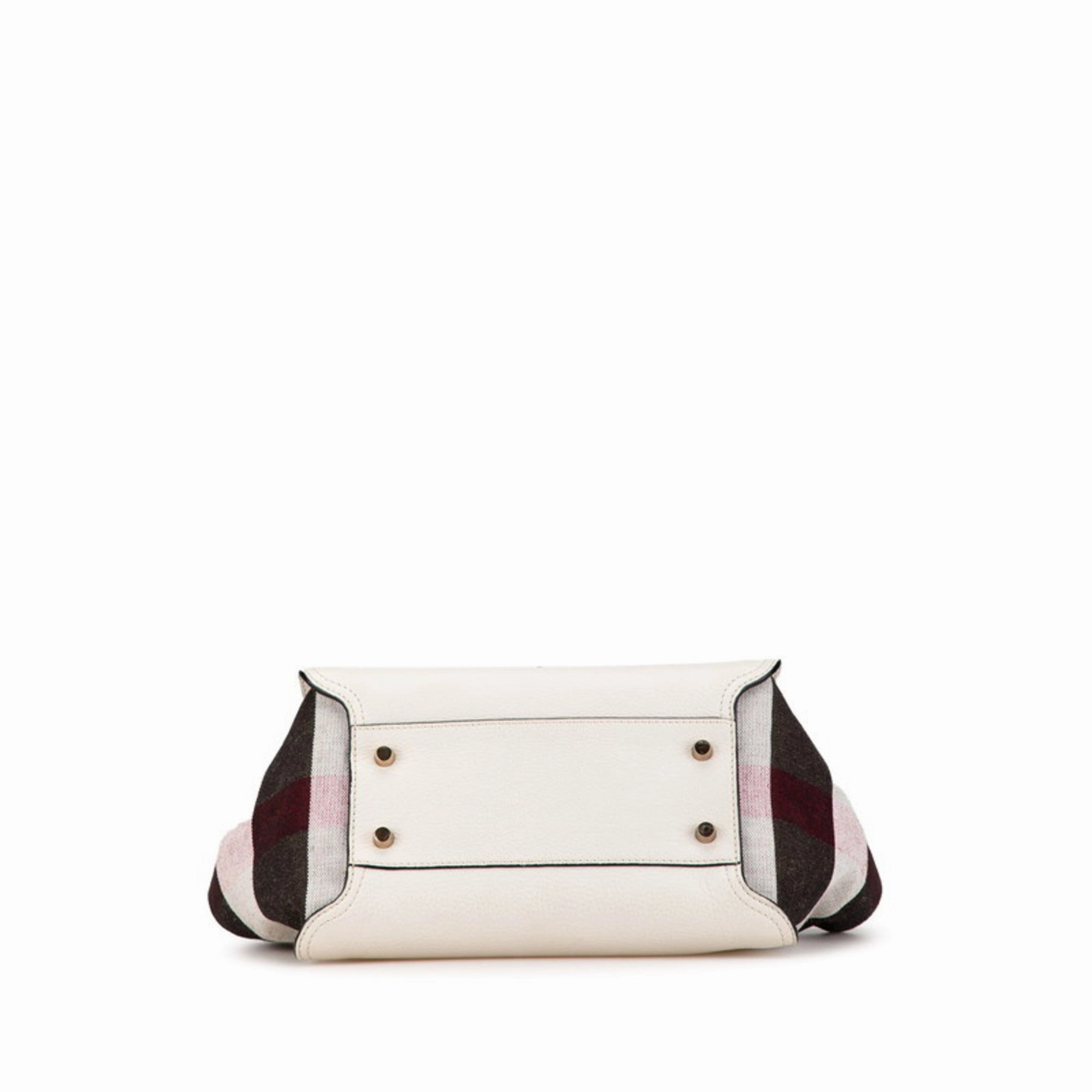 Burberry   Color  Leather Canvas Handbag Tote Bag (Pre-Owned)