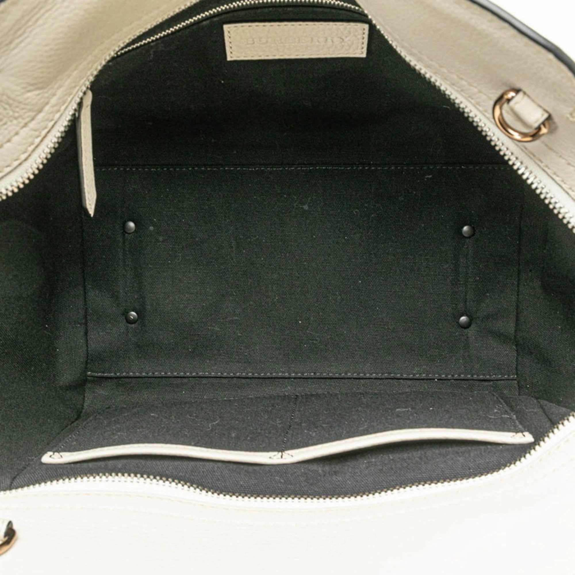 Burberry   Color  Leather Canvas Handbag Tote Bag (Pre-Owned)