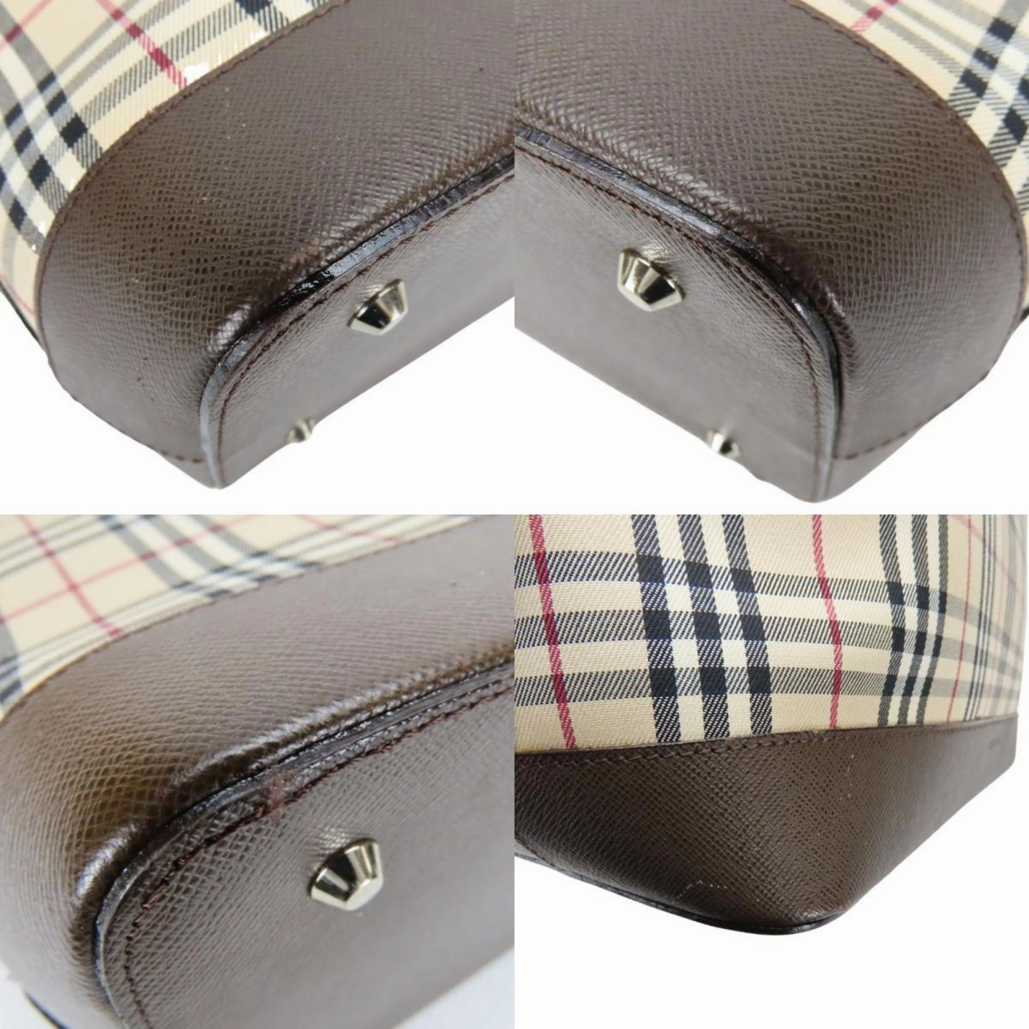 Burberry Canvas Leather Tote Bag (Pre-Owned)
