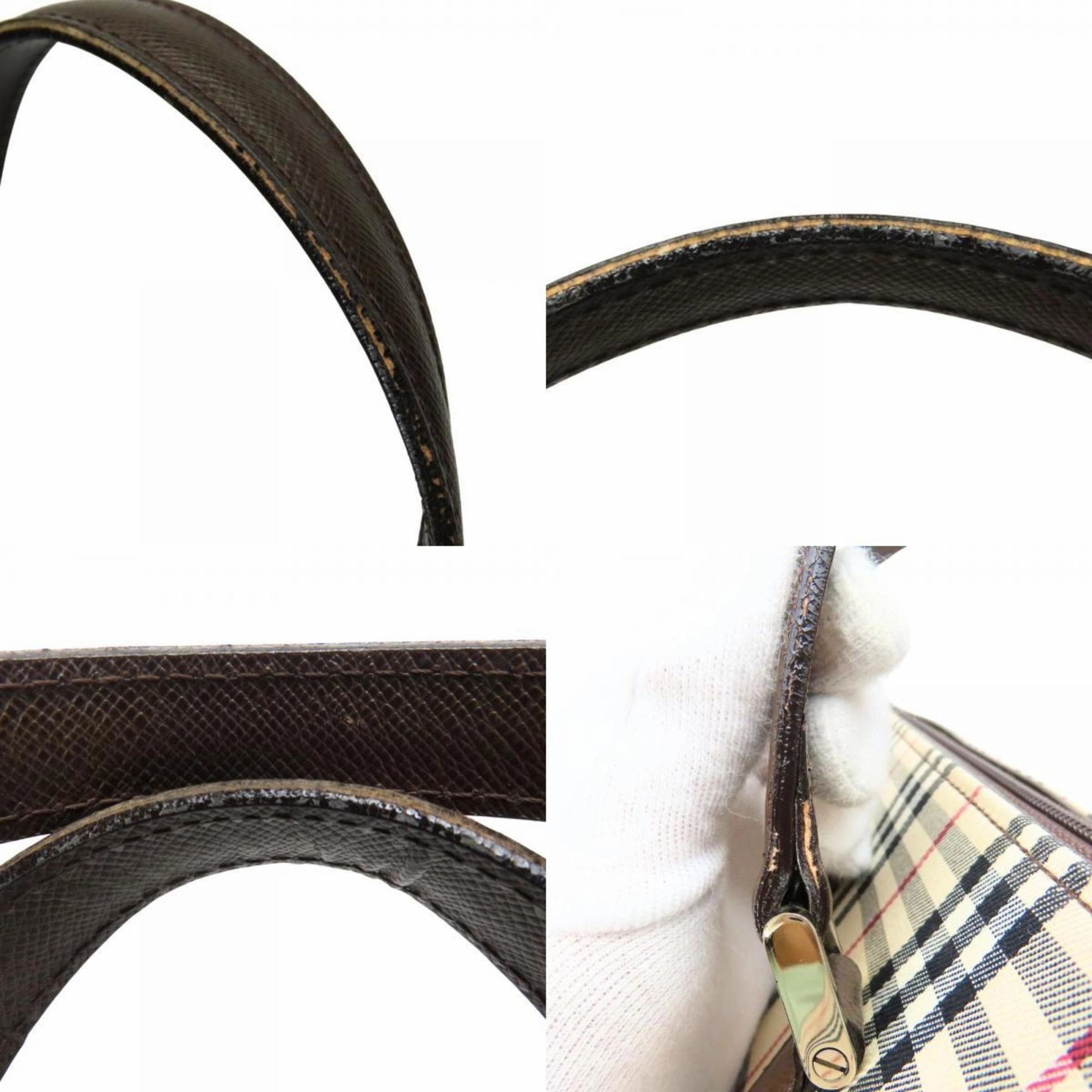 Burberry Canvas Leather Tote Bag (Pre-Owned)