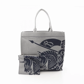 Burberry EKD XL Square Canvas Tote Bag