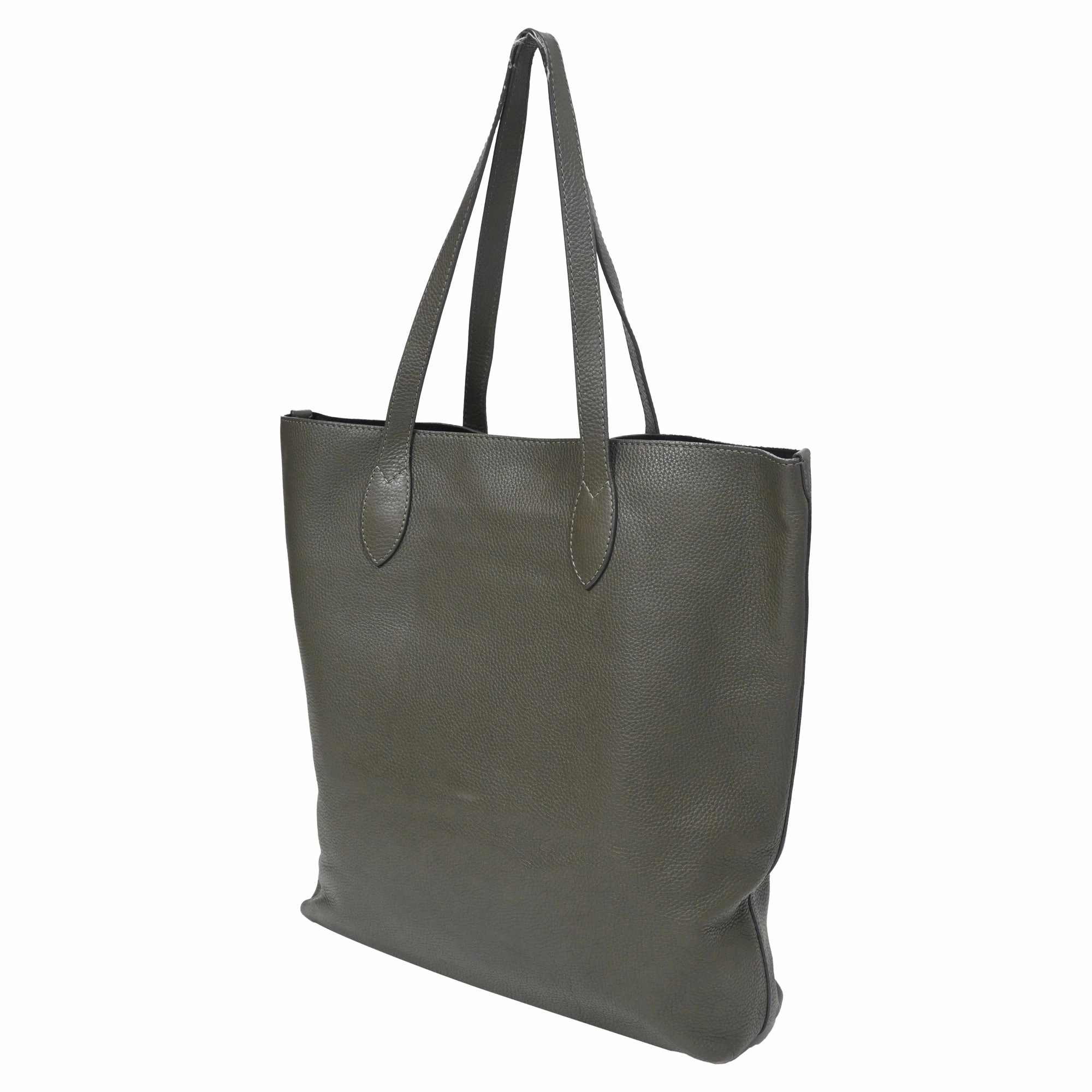Burberry Large Remington Shopper Tote in Green Leather
