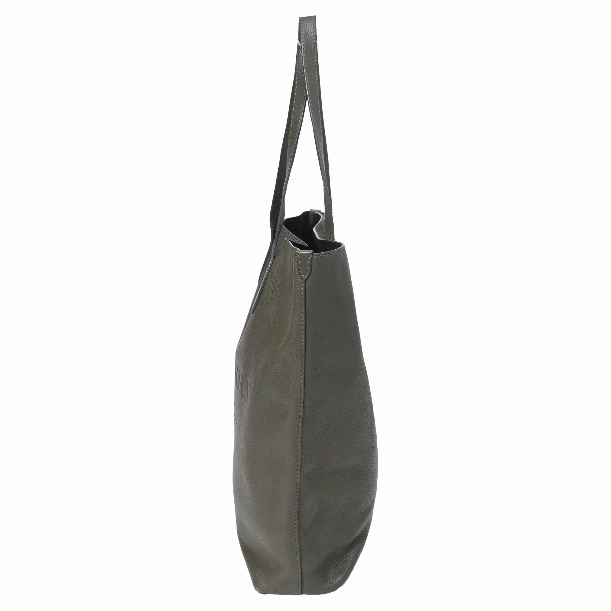 Burberry Large Remington Shopper Tote in Green Leather