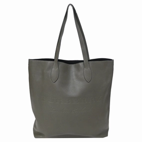 Burberry Large Remington Shopper Tote in Green Leather