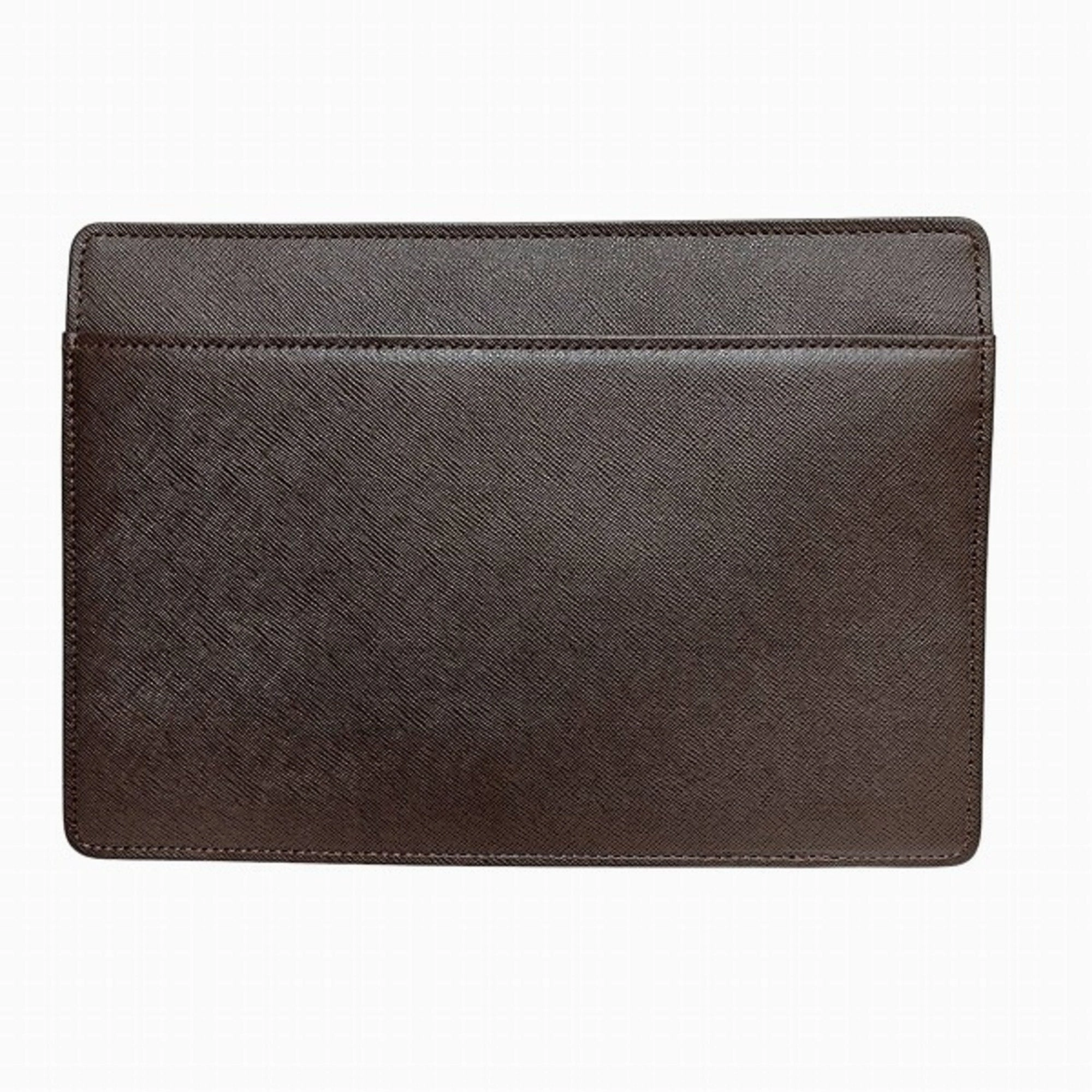 Burberry Leather Clutch Bag (Pre-Owned)