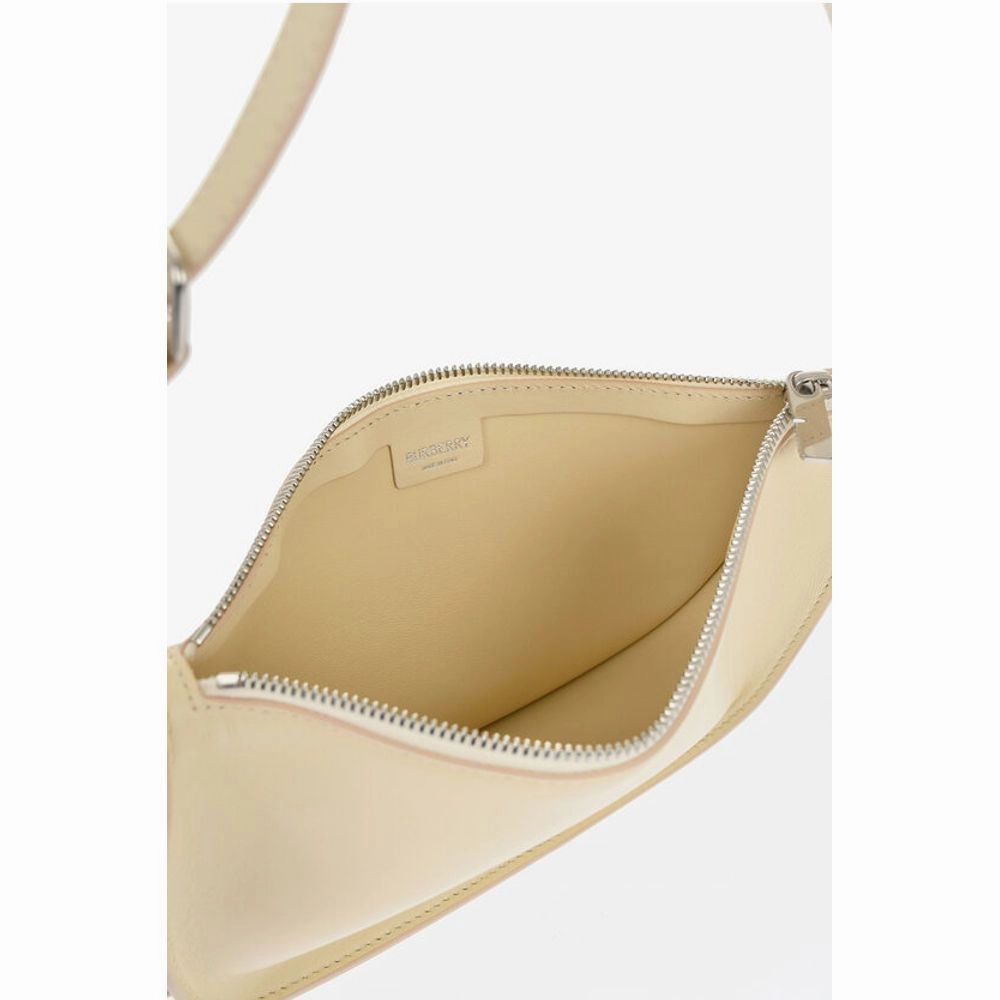 Burberry Leather SHIELD SLING Shoulder Bag with Silver-Tone Charm