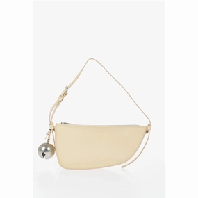 Burberry Leather SHIELD SLING Shoulder Bag with Silver-Tone Charm