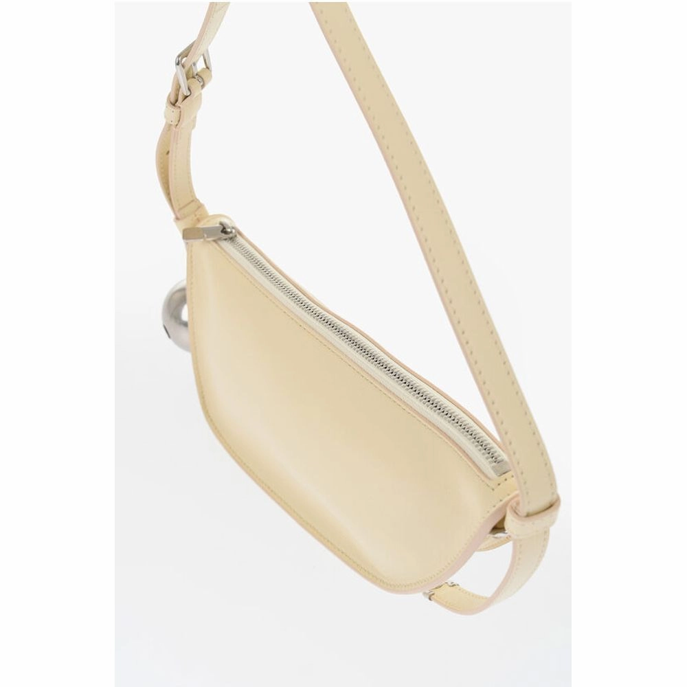 Burberry Leather SHIELD SLING Shoulder Bag with Silver-Tone Charm