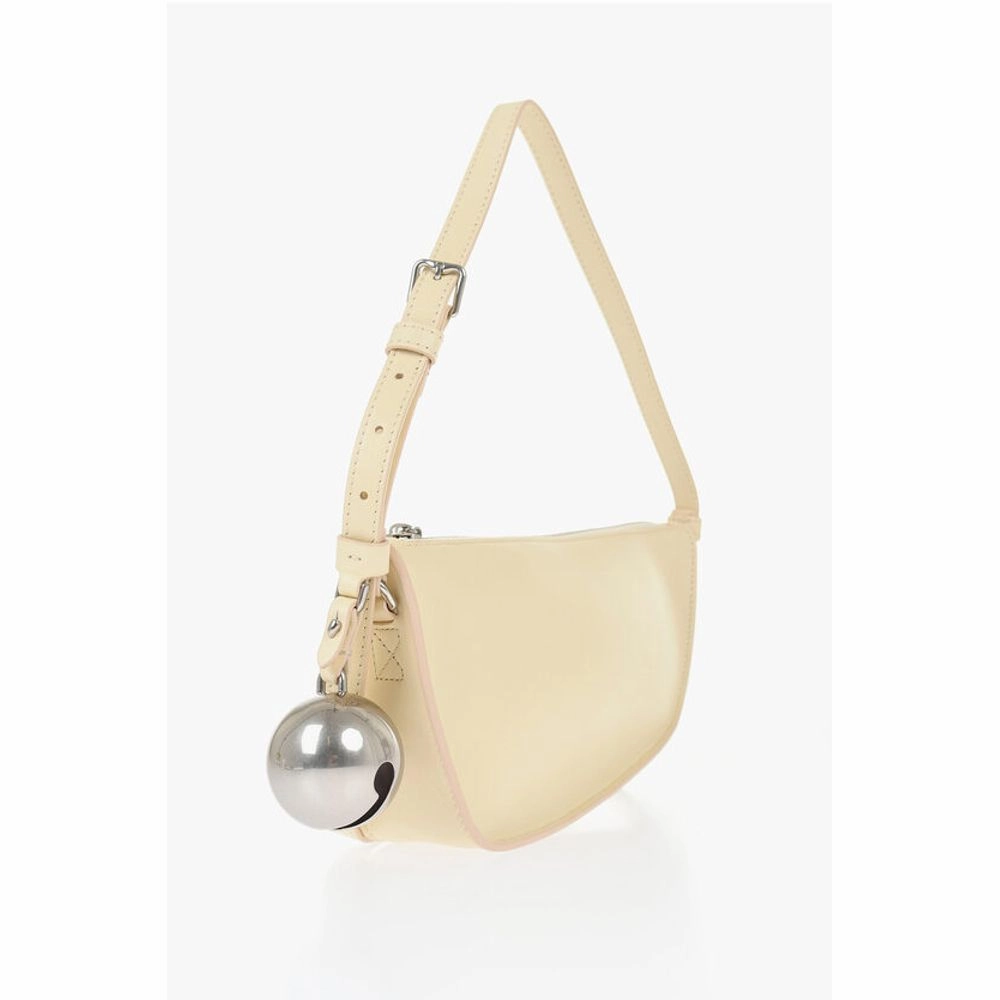 Burberry Leather SHIELD SLING Shoulder Bag with Silver-Tone Charm