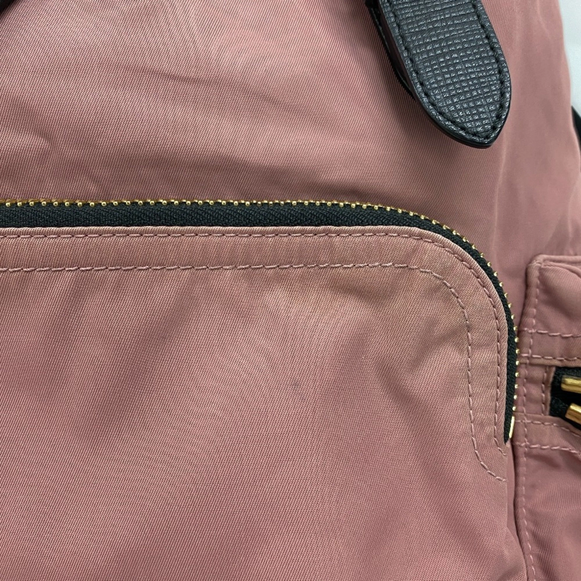 Burberry  Nylon Leather Backpack (Pre-Owned)