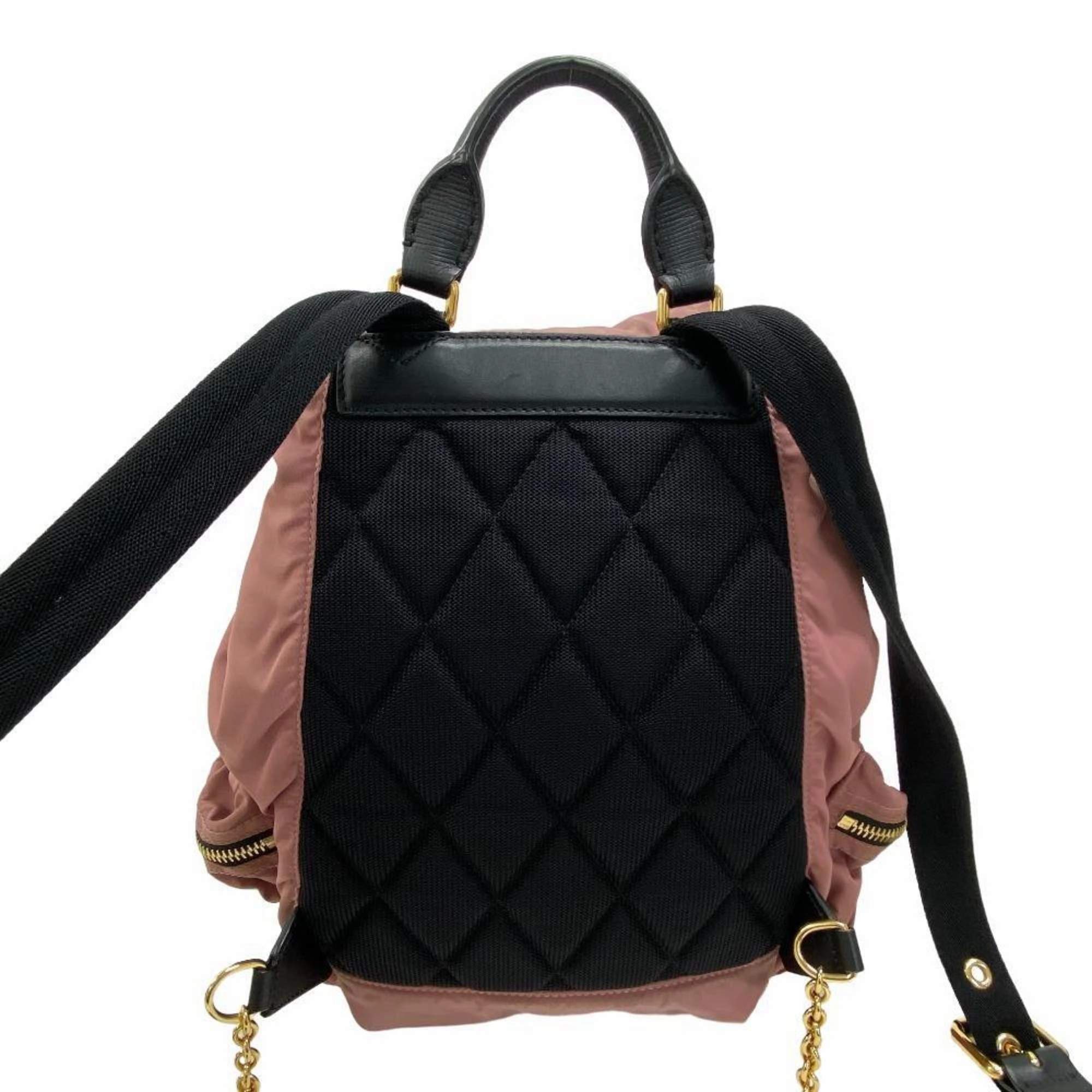 Burberry  Nylon Leather Backpack (Pre-Owned)