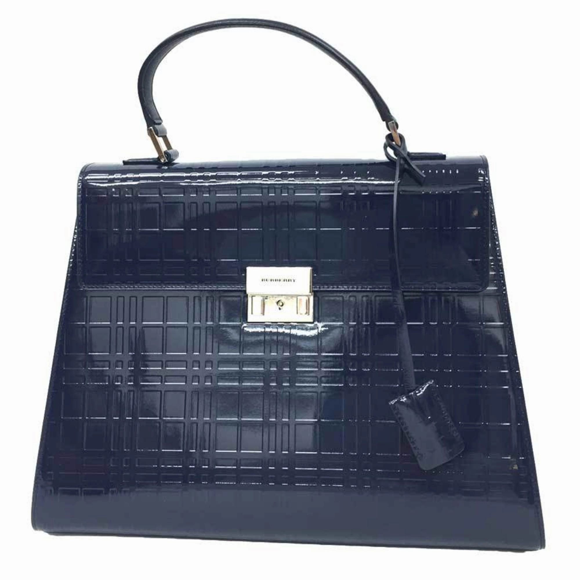 Burberry Patent Leather Handbag Tote Bag (Pre-Owned)