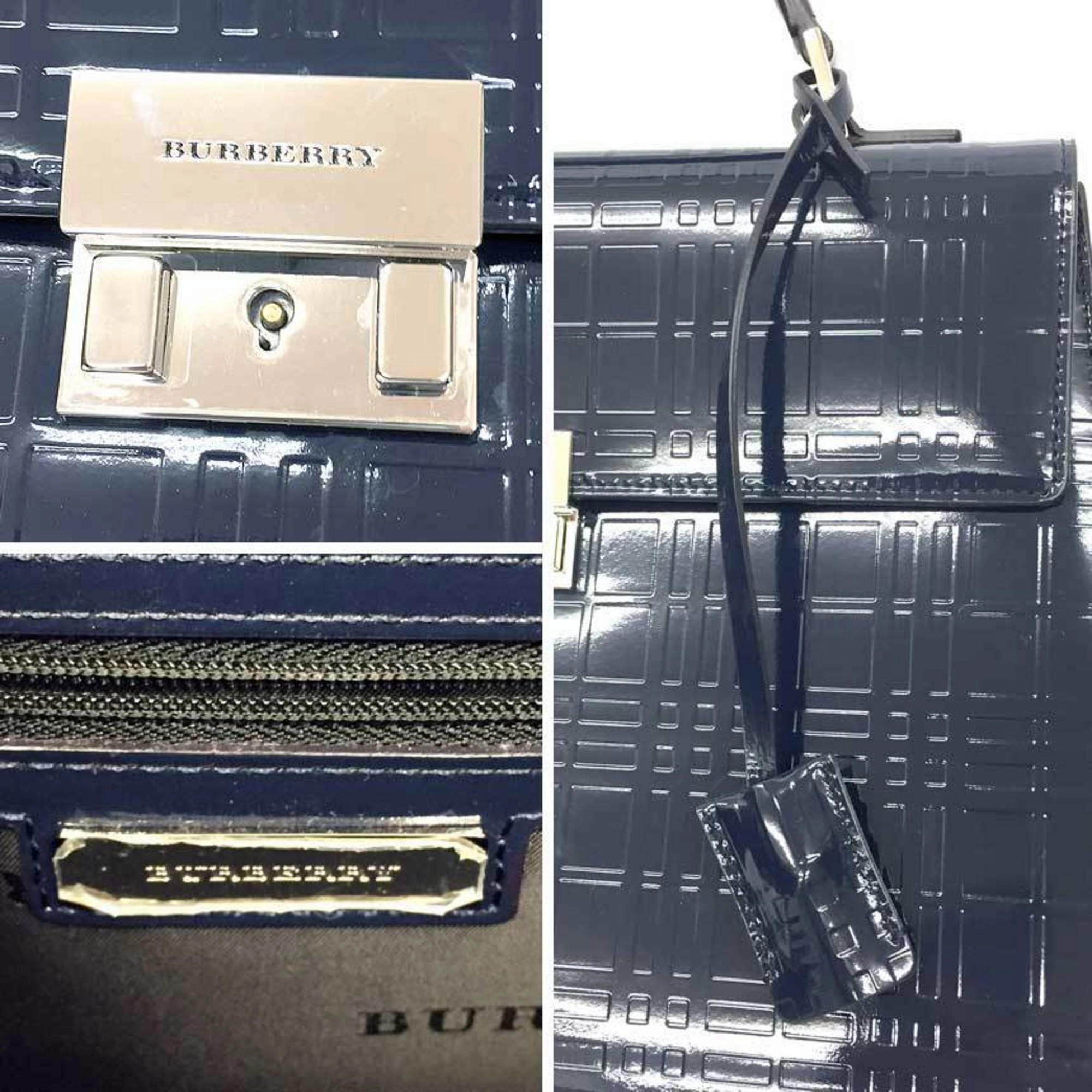 Burberry Patent Leather Handbag Tote Bag (Pre-Owned)