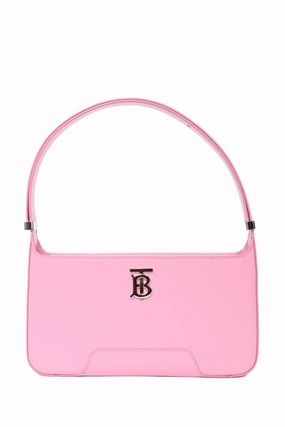 Burberry Pink Leather Medium TB Shoulder Bag
