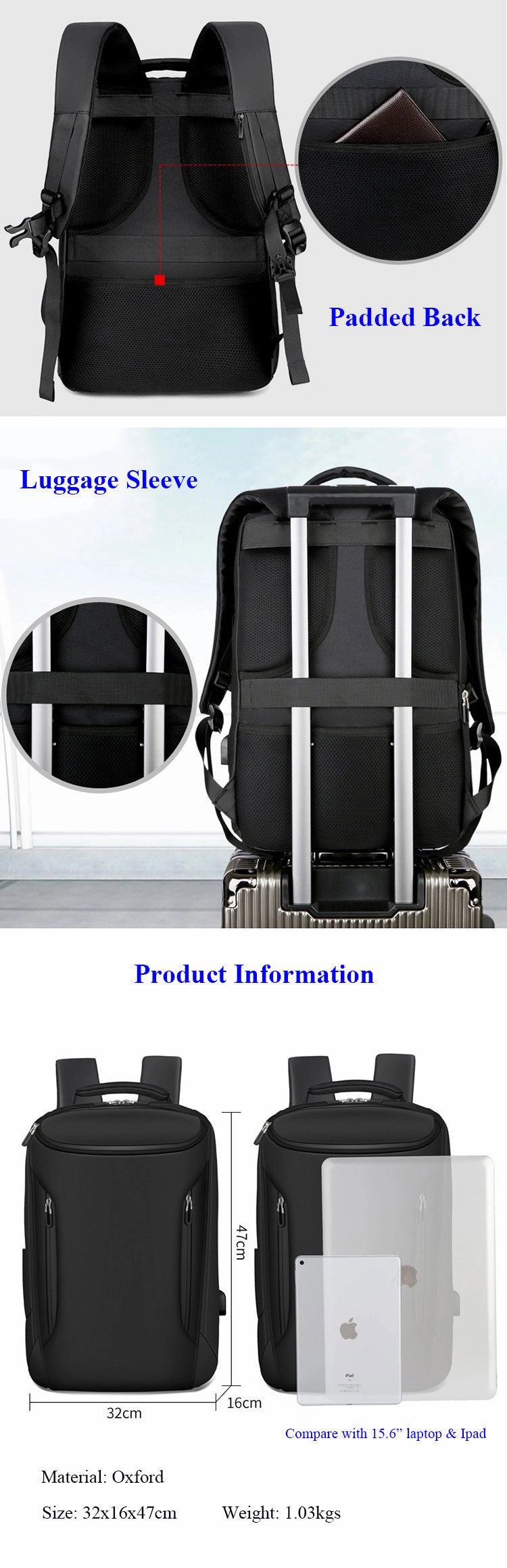 Business Laptop Backpack Durable Usb Laptop Backpack