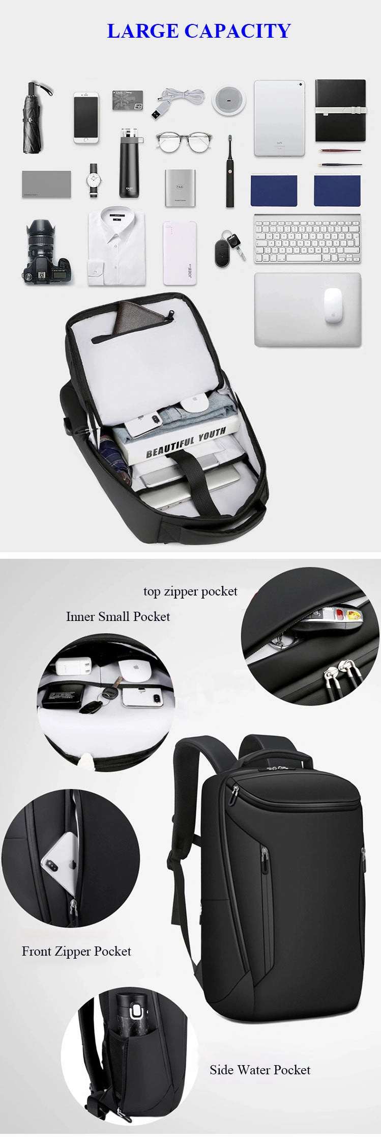 Business Laptop Backpack Durable Usb Laptop Backpack