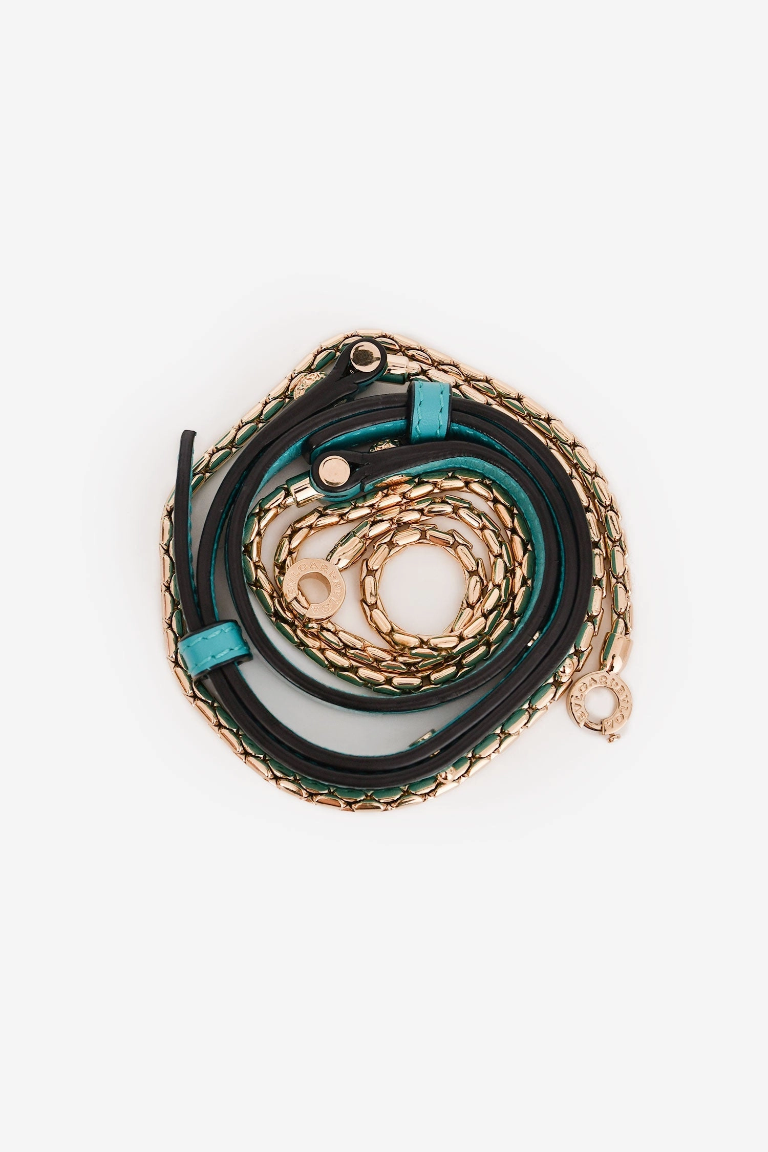 Bvlgari Blue Leather 'Forever Serpenti' Top Handle with Strap