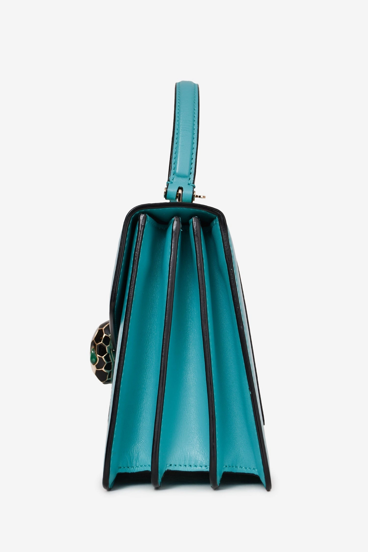 Bvlgari Blue Leather 'Forever Serpenti' Top Handle with Strap