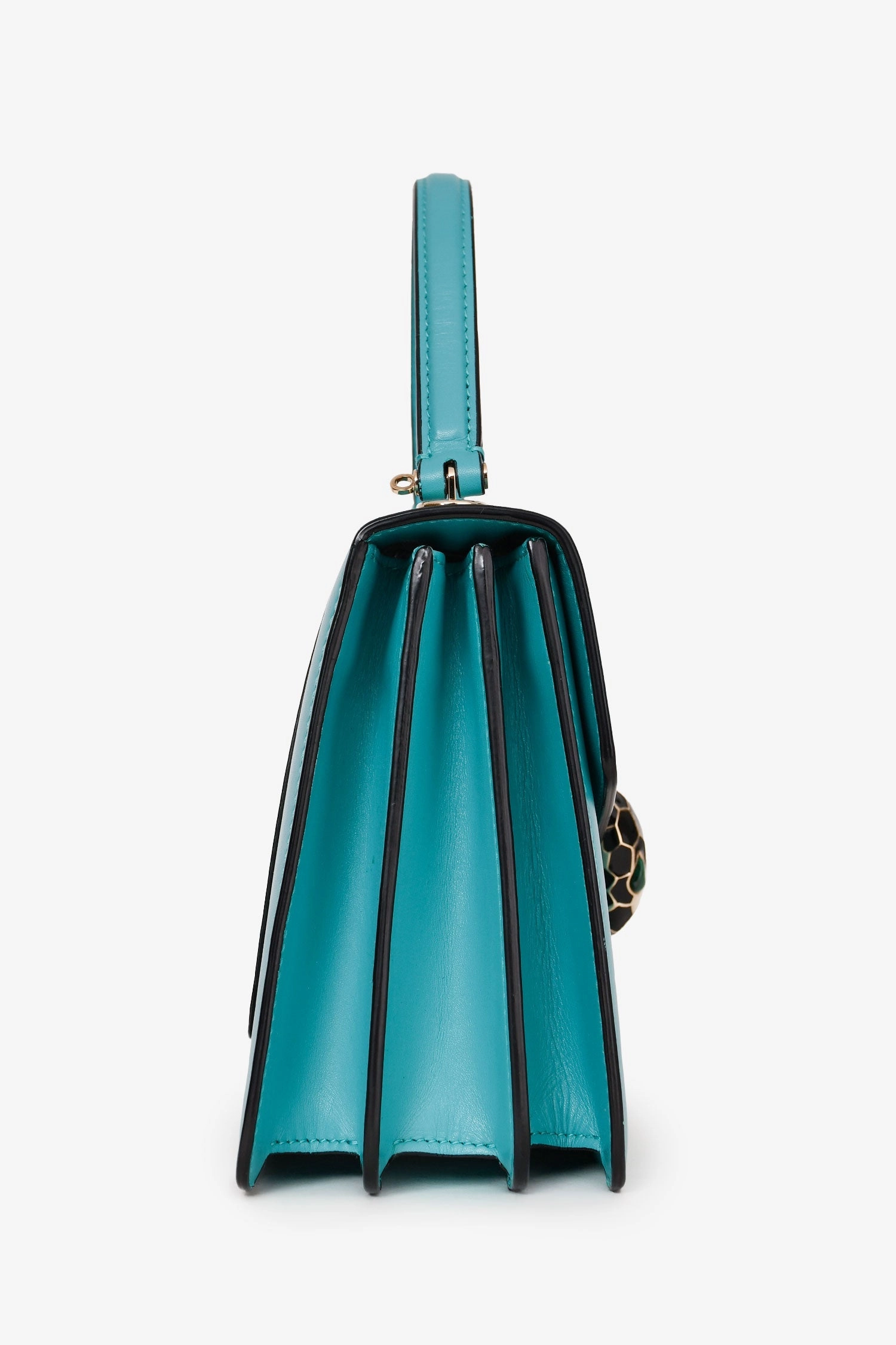 Bvlgari Blue Leather 'Forever Serpenti' Top Handle with Strap