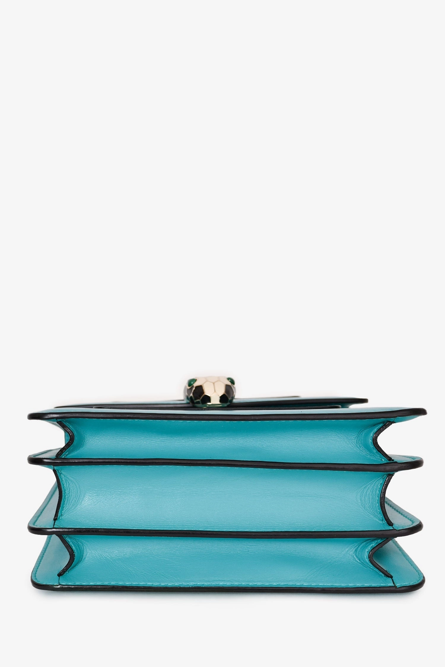 Bvlgari Blue Leather 'Forever Serpenti' Top Handle with Strap
