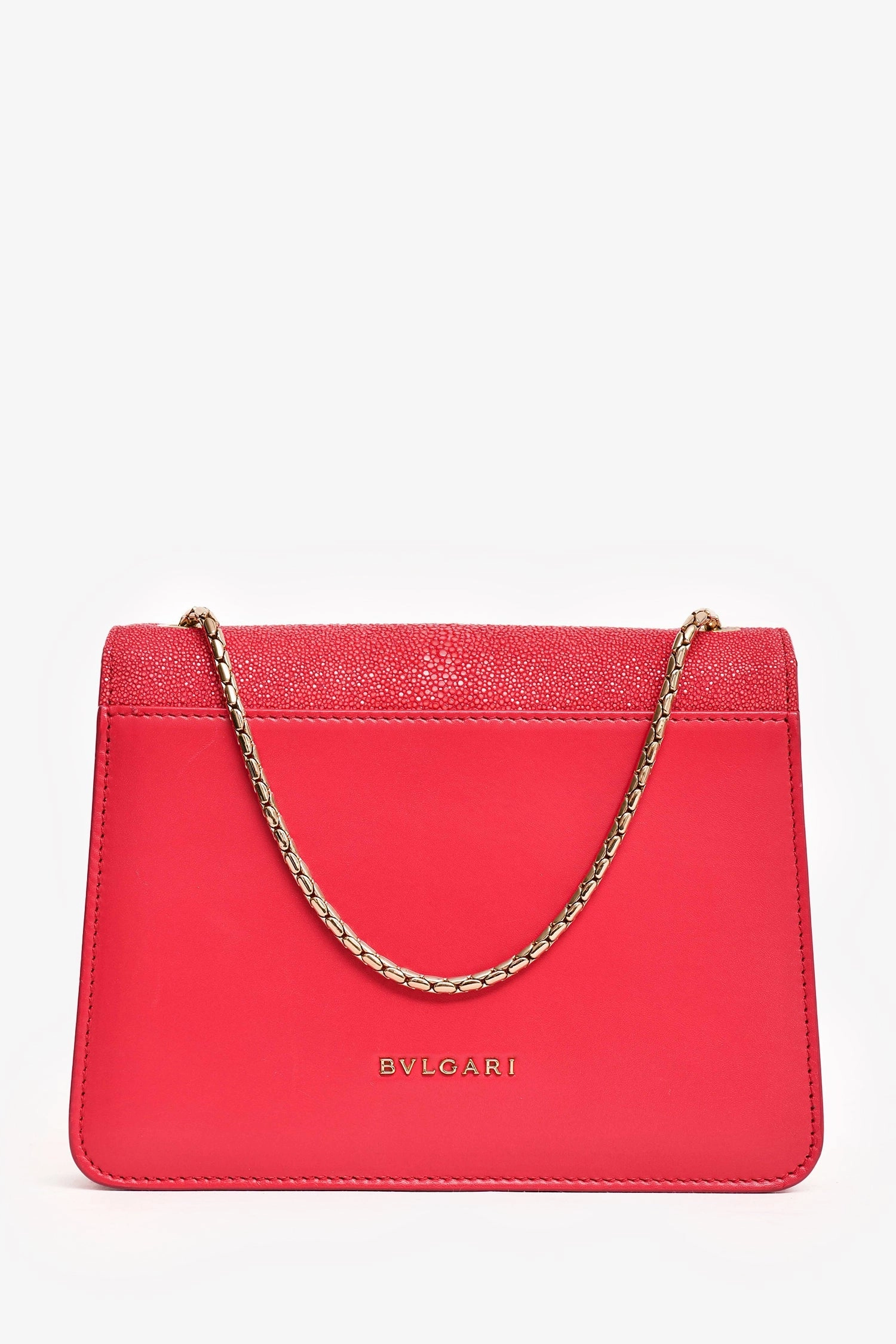 Bvlgari Pink Leather/Stingray Serpenti Crossbody (As Is)