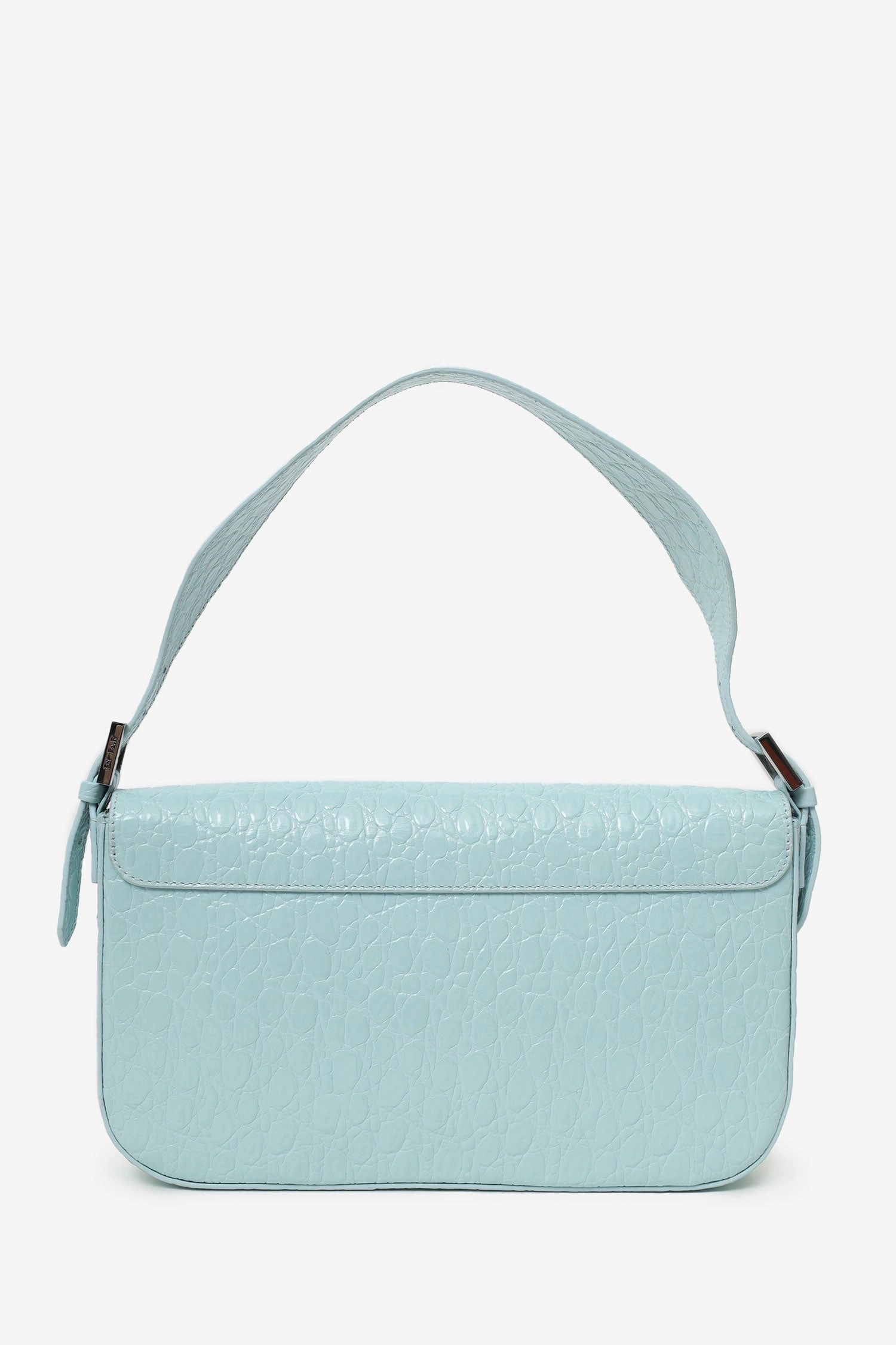 By Far Light Blue Croc Shoulder Bag