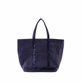 Cabas L Shopper Bag - Linen - Blue