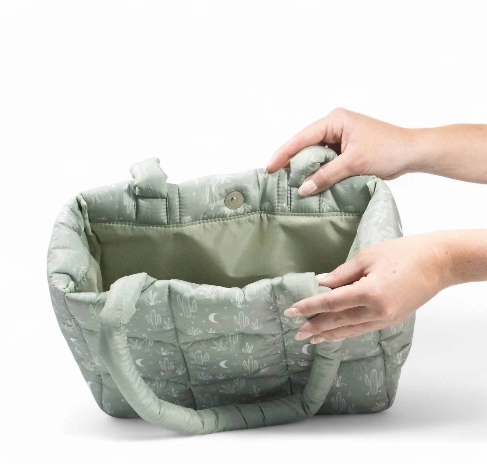 Cactus Puffer Bag In Green