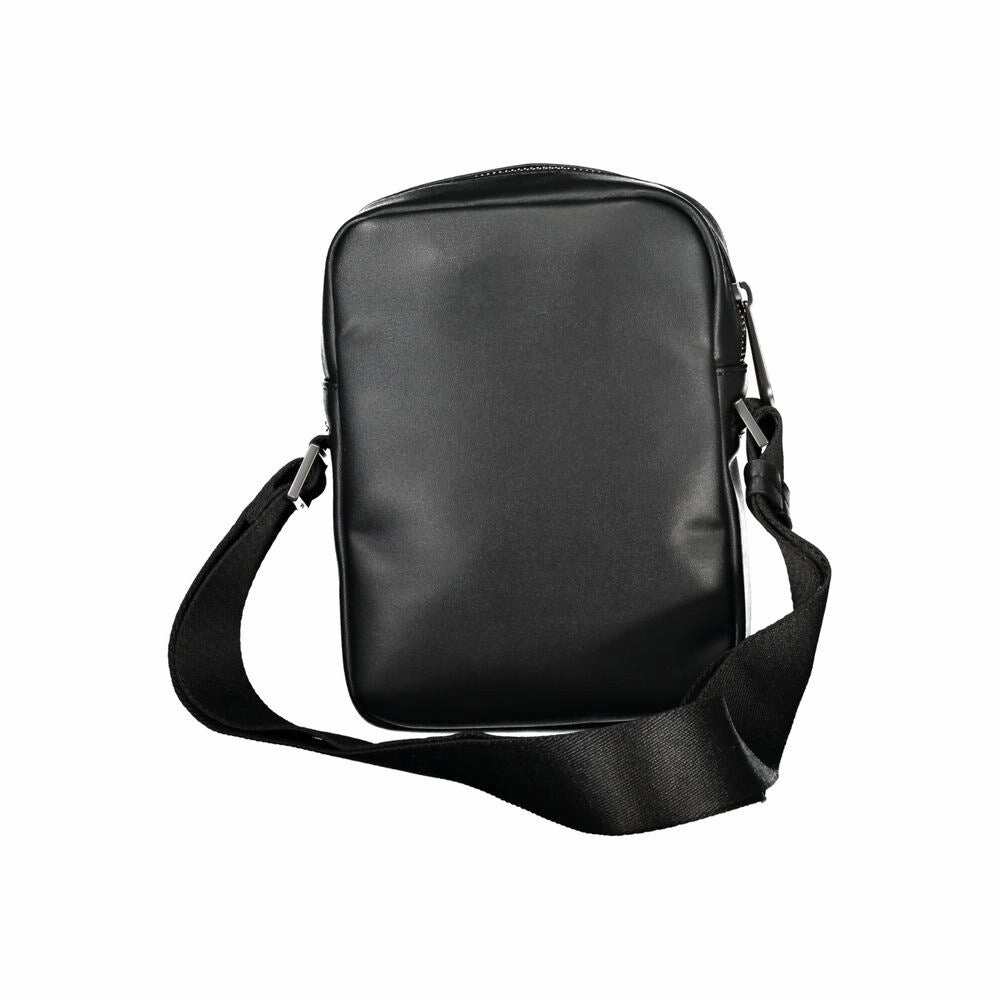 Calvin Klein Eco-Chic Black Shoulder Bag with Logo Men's Detail