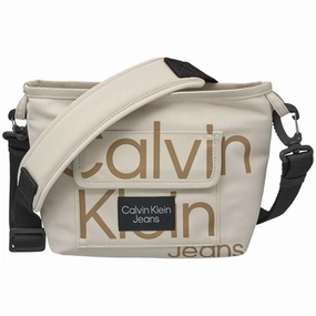 Calvin Klein Logo Crossbody Eggshell
