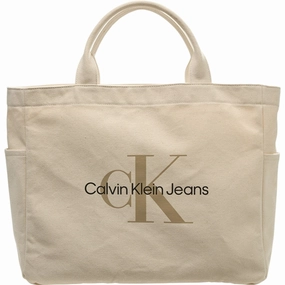 Calvin Klein Logo Shopper Eggshell