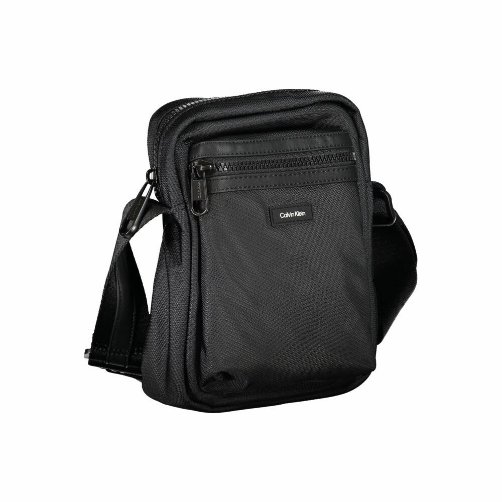 Calvin Klein Sleek Black Recycled Shoulder Men's Bag