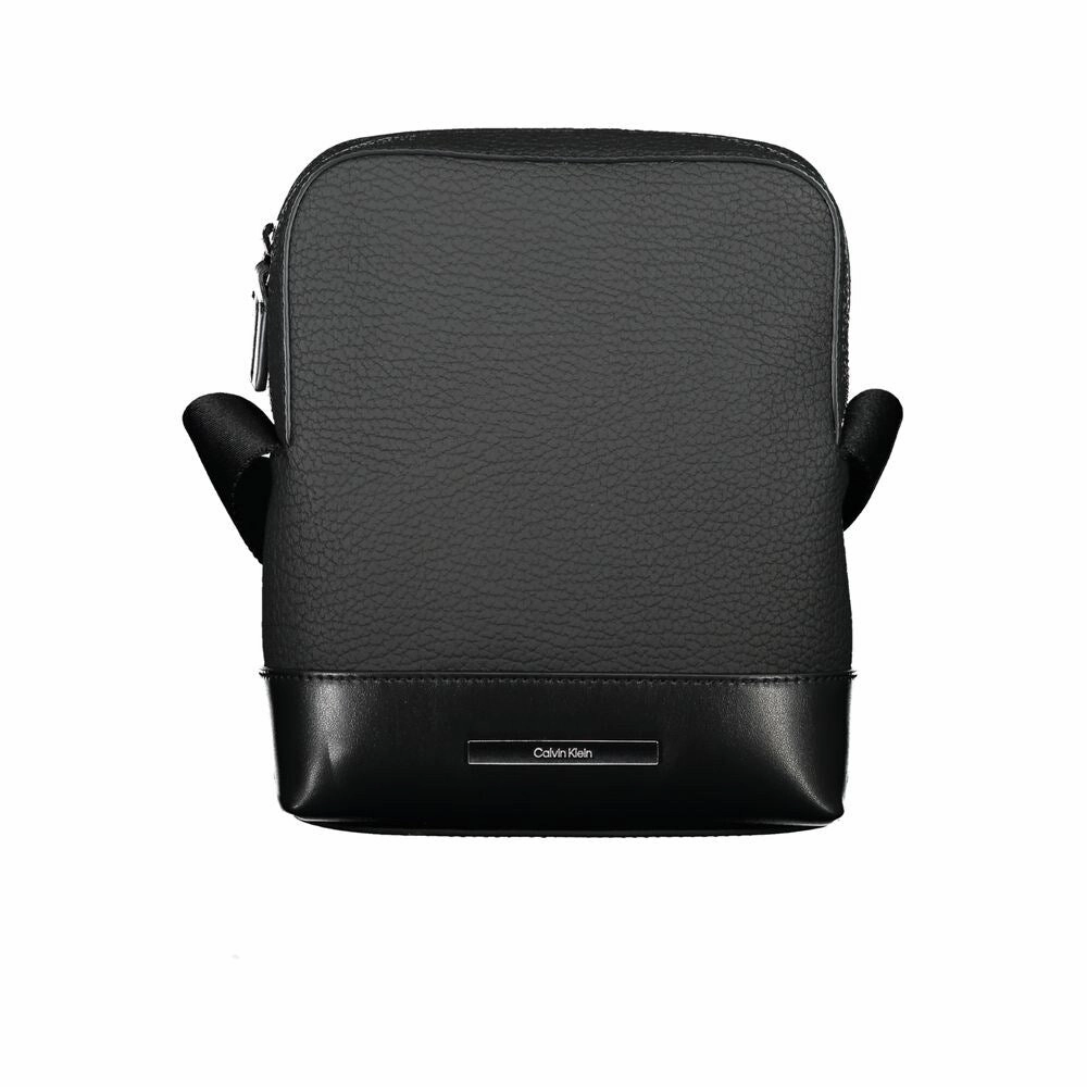 Calvin Klein Sleek Black Shoulder Bag with Contrasting Men's Details