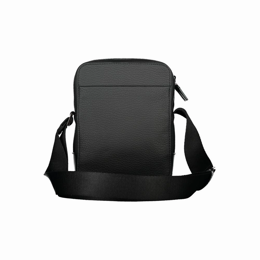 Calvin Klein Sleek Black Shoulder Bag with Contrasting Men's Details