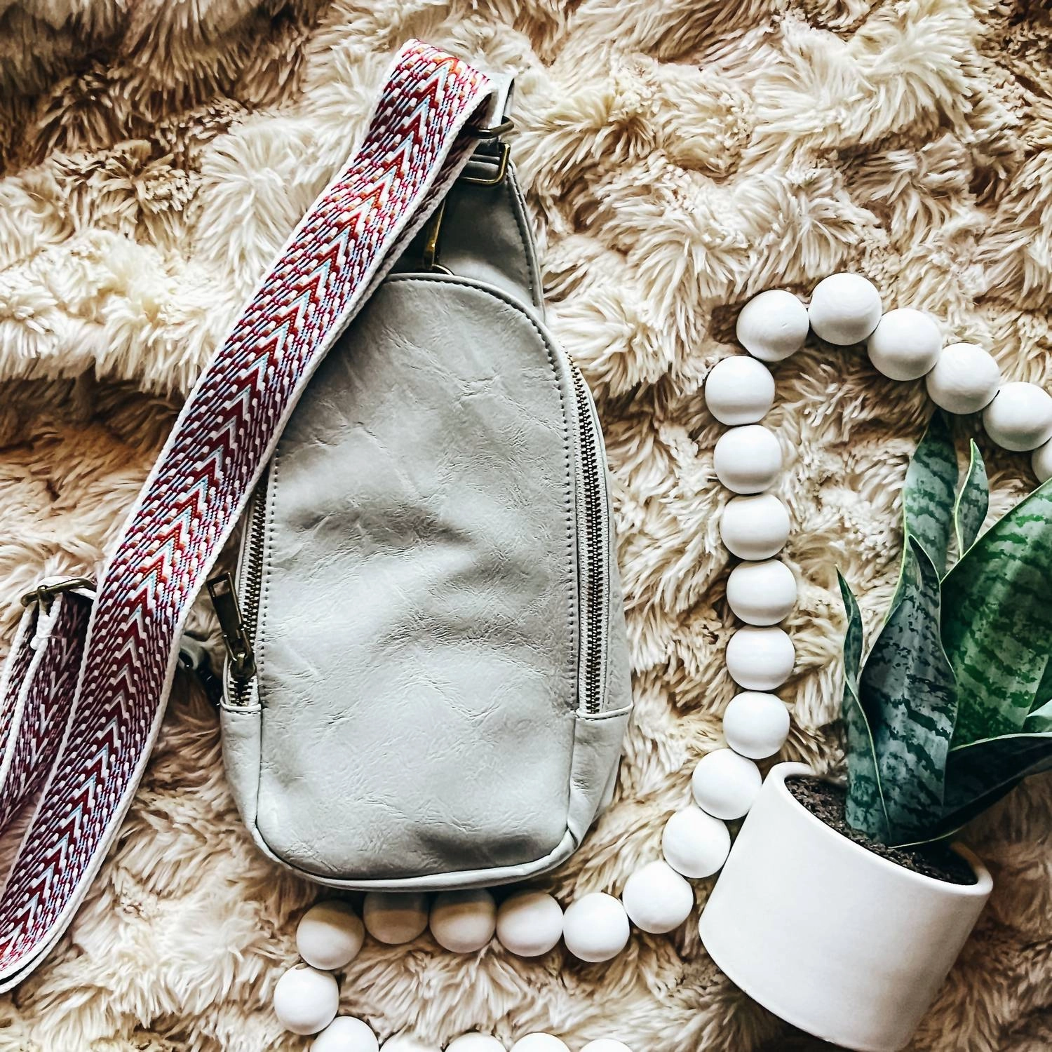 Camille Crossbody Sling Bag In Grey